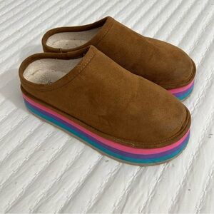Steve Madden Brown Slip-On Shoes with Colorful high Sole